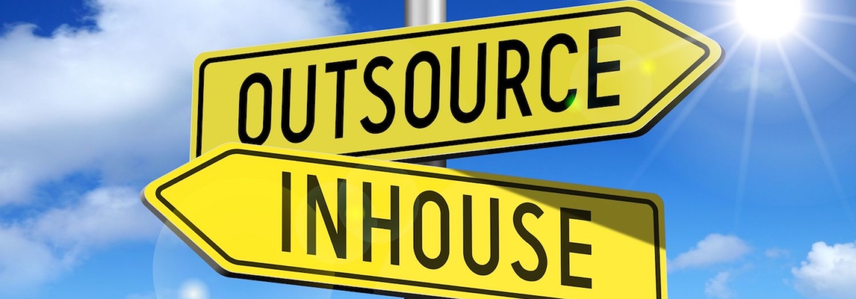 outsource in house road sign