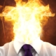 leadership burnout - head on fire