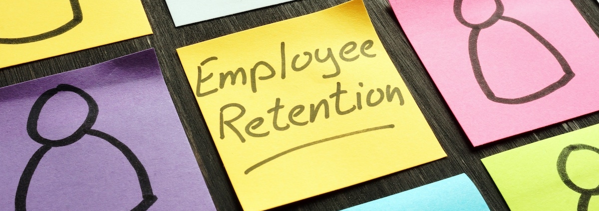 employee retention on a post it note