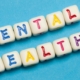 mental health spelled out in tiles